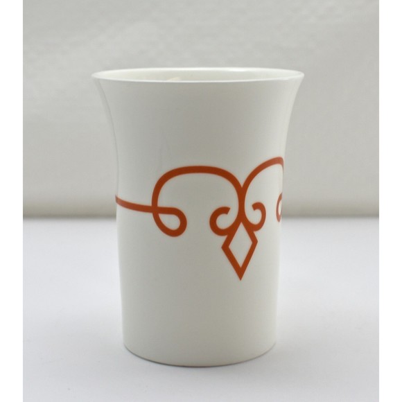 Starbucks White Mug Flare Rim Red Scroll - 2015 Starbucks Coffee Company Cup - Picture 3 of 7